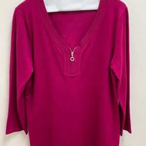 Long women’s Cable & Gauge sweater